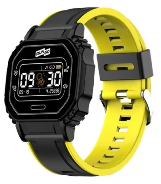 Купить Умные часы Смарт-часы с функцией bluetooth звонка RUNGO W4, черный/желтый